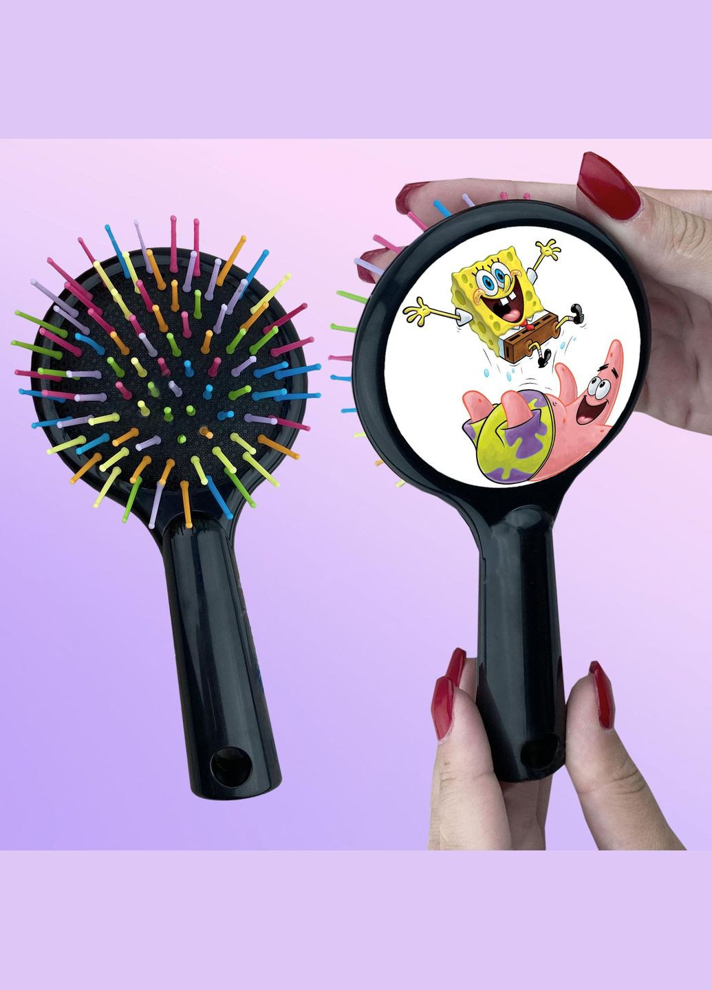 Гребінець для волосся Мультсеріал Губка Боб #002 Чорний No Brand (315046814)