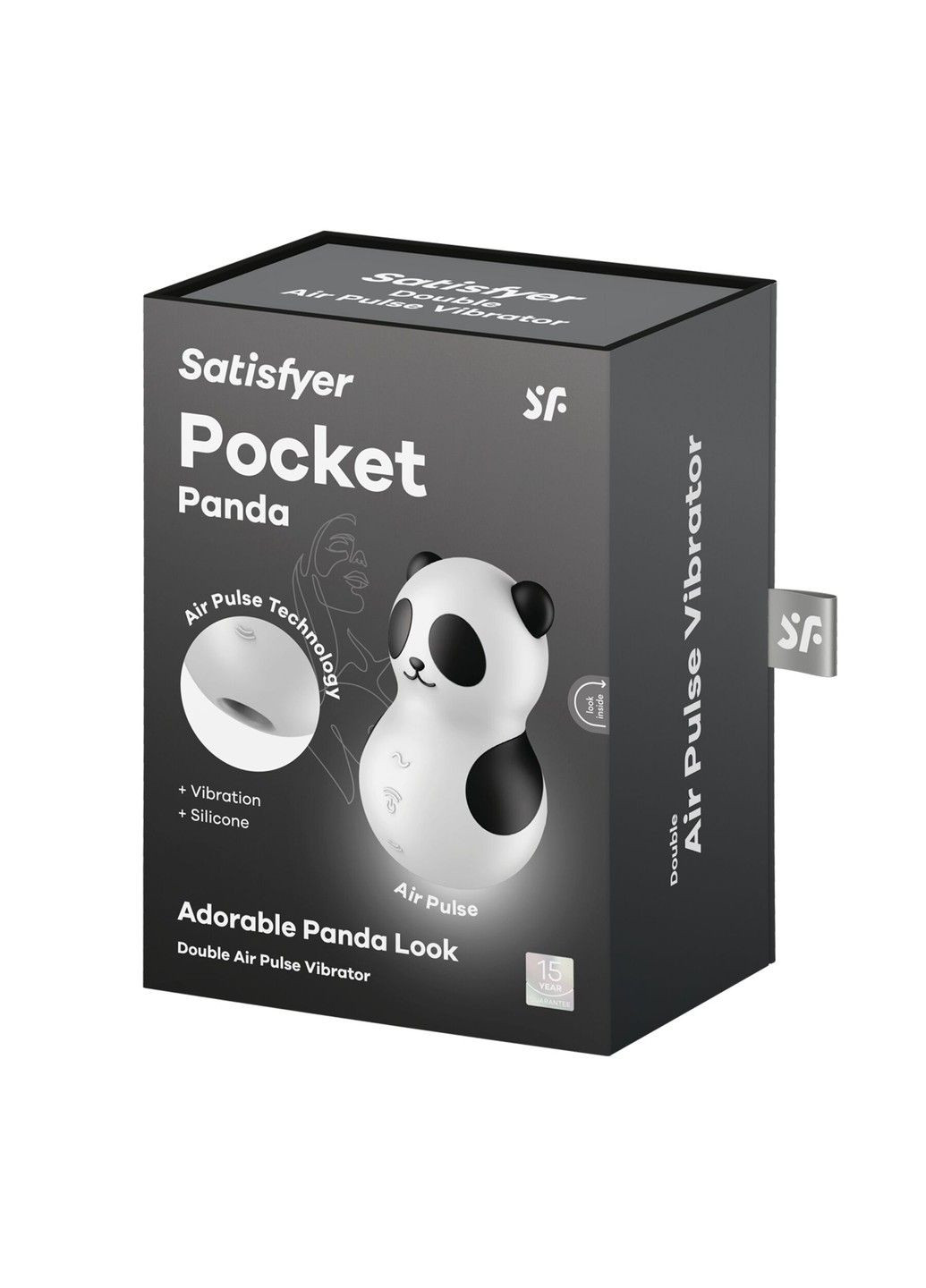 Вакуумный стимулятор с вибрацией Pocket Panda Satisfyer (349836885)