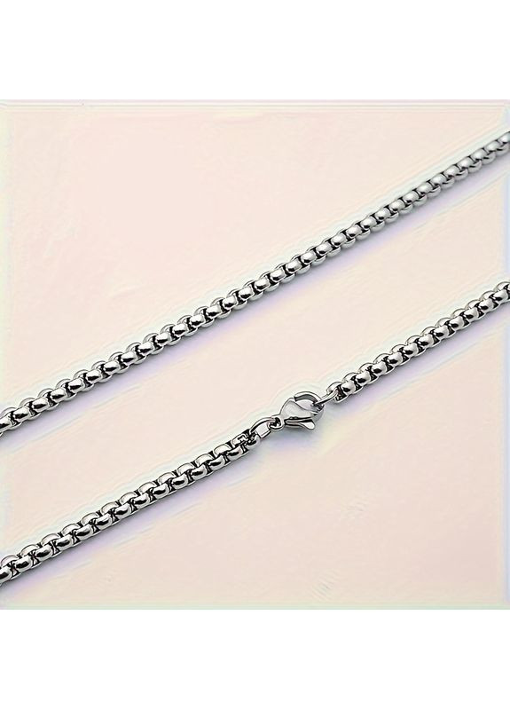 Цепочка из нержавеющей стали плетение бельцер 4 мм 60 см, цвет серебро No Brand (361161762)