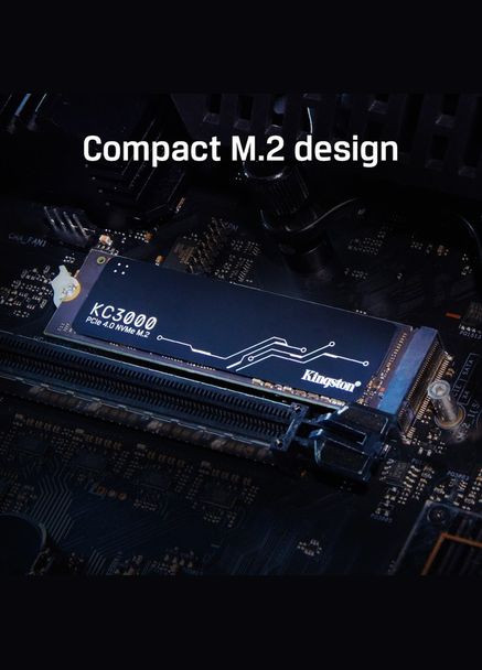 Накопитель SSD 512GB KC3000 M.2 2280 PCIe 4.0 x4 NVMe 3D TLC (SKC3000S/512G) Kingston (336955166)