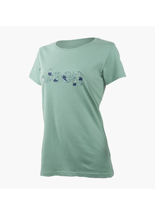 Футболка T-Shirt Botanical Print J22W Turquoise O102612-E854 Jeep - (398023768)