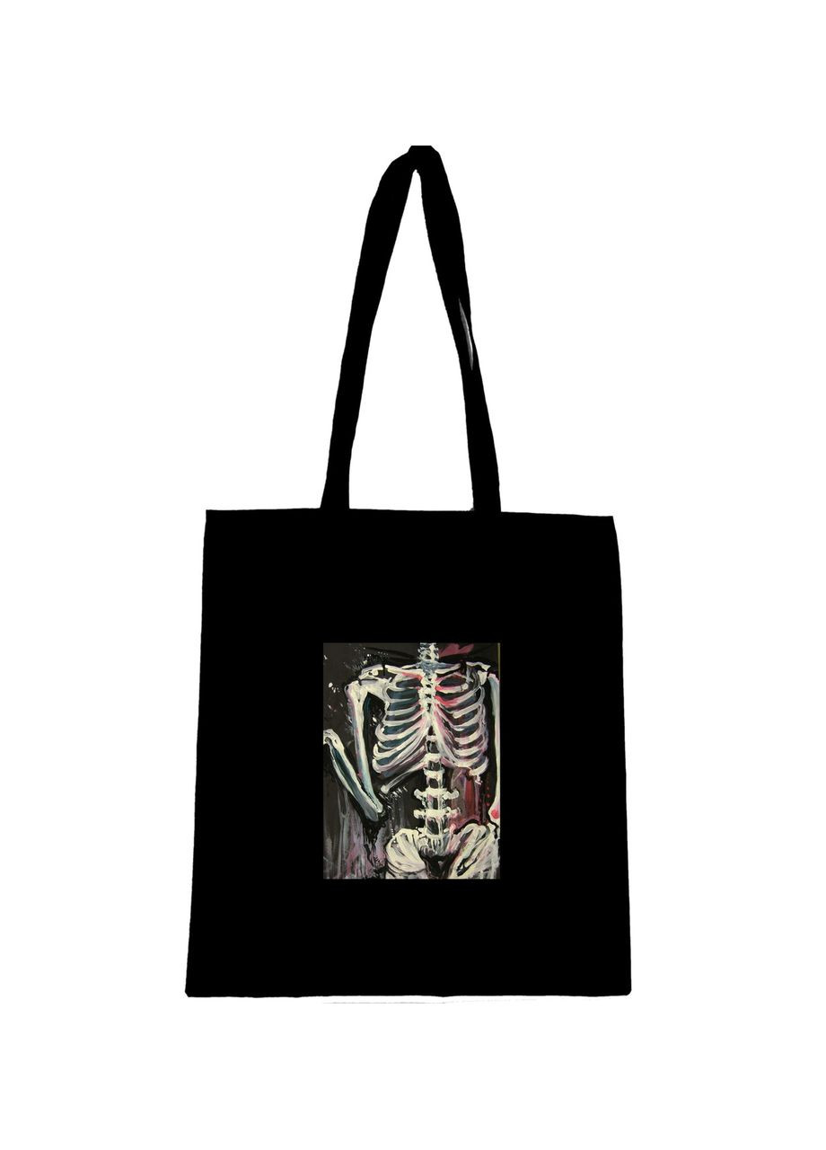Еко сумка шопер торба з принтом " Скелет " Handmade (292713582)