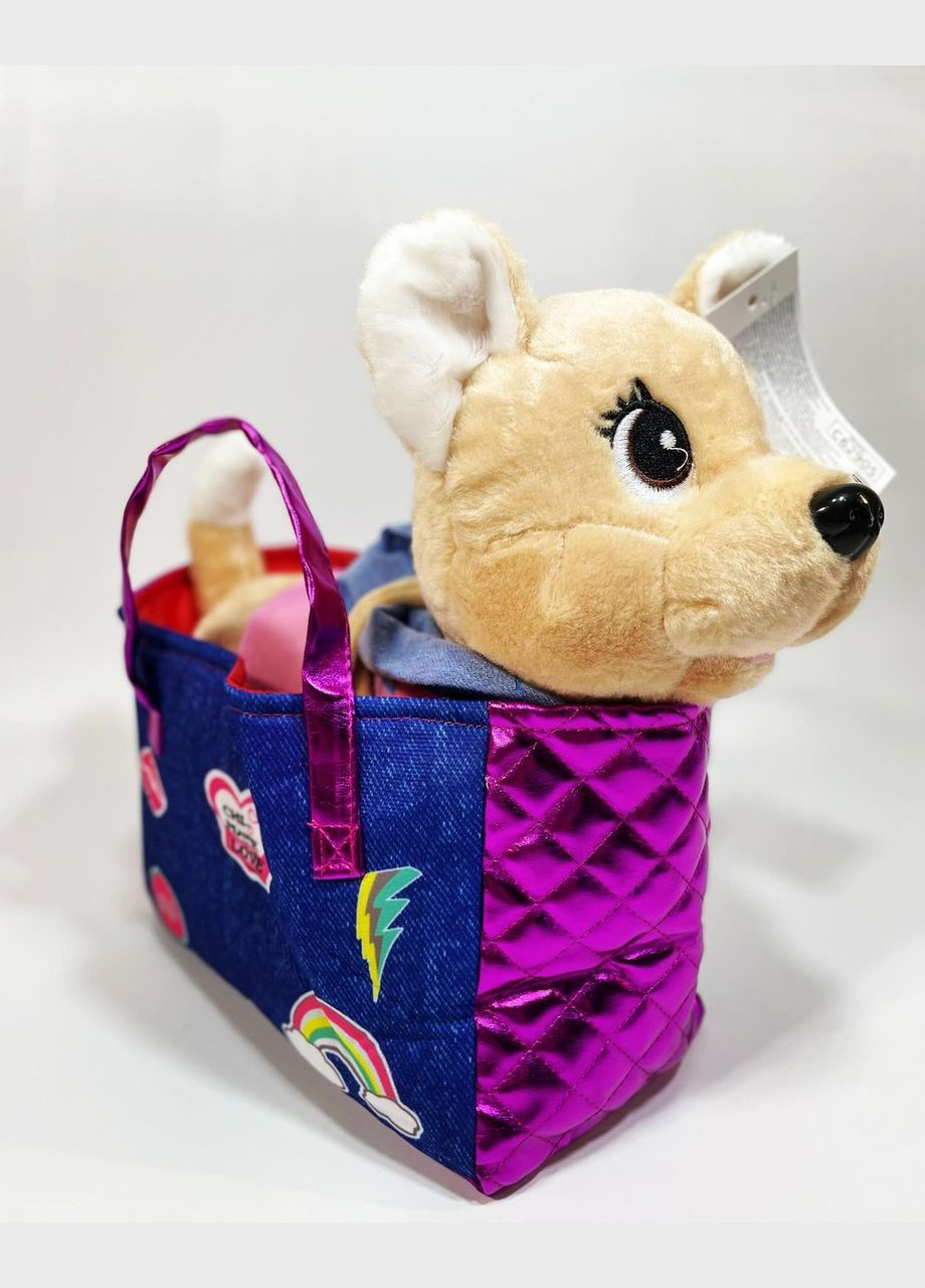 М`яка іграшка "Собачка", висота 27 см, сумка-переноска, інтерактивна, ходить, співає англійською мовою No Brand (321962171)