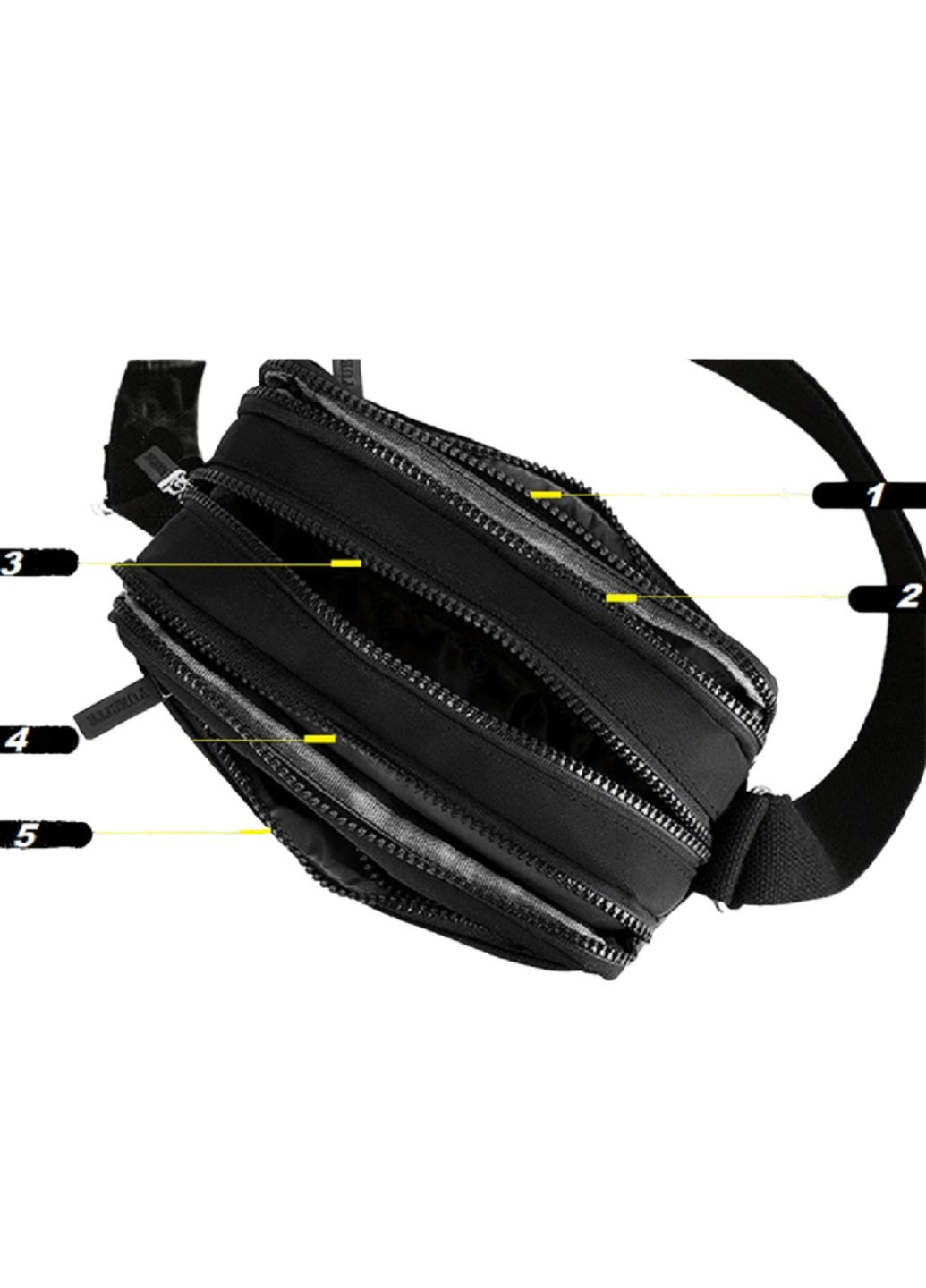 Женский черный тканевый мессенджер RoyalBag WT1-5902A (297138206)