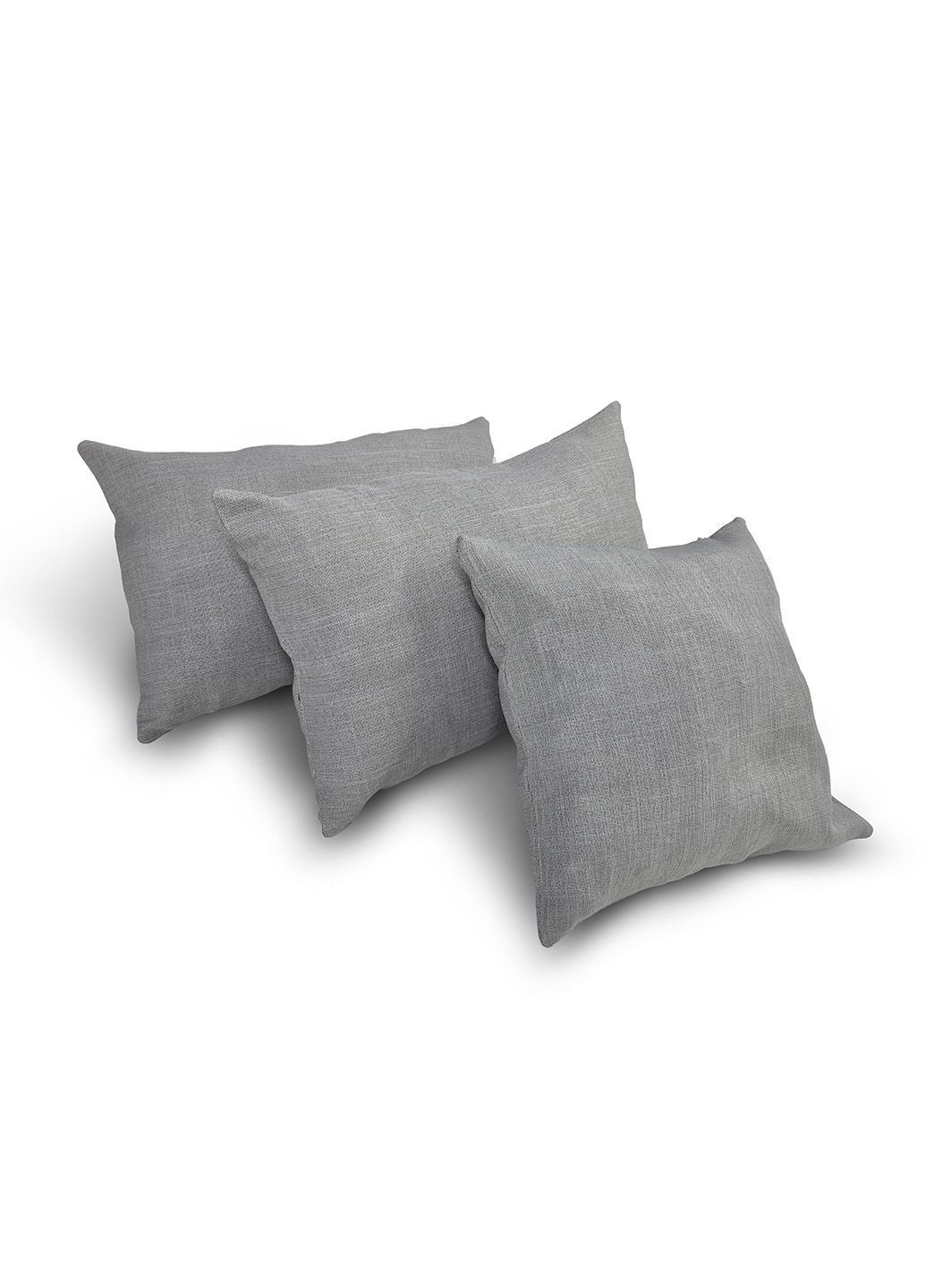 Комплект декоративних подушок 45х30см 2шт, 31×31см 1шт сірий (п_0813) Firanka Simple (369408734)