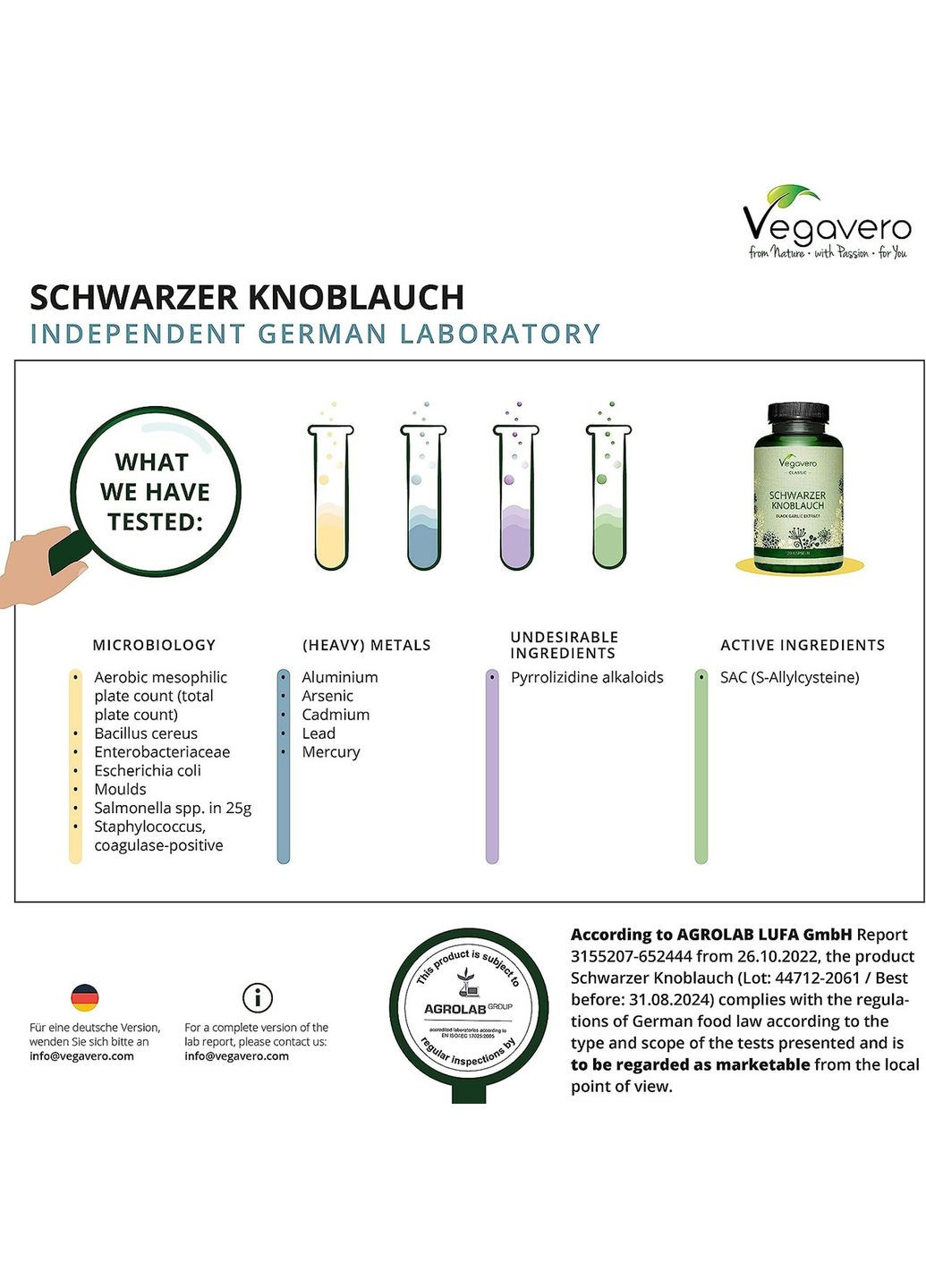 Екстракта чорного часнику 750 мг 120 капсул Vegavero (299717780)
