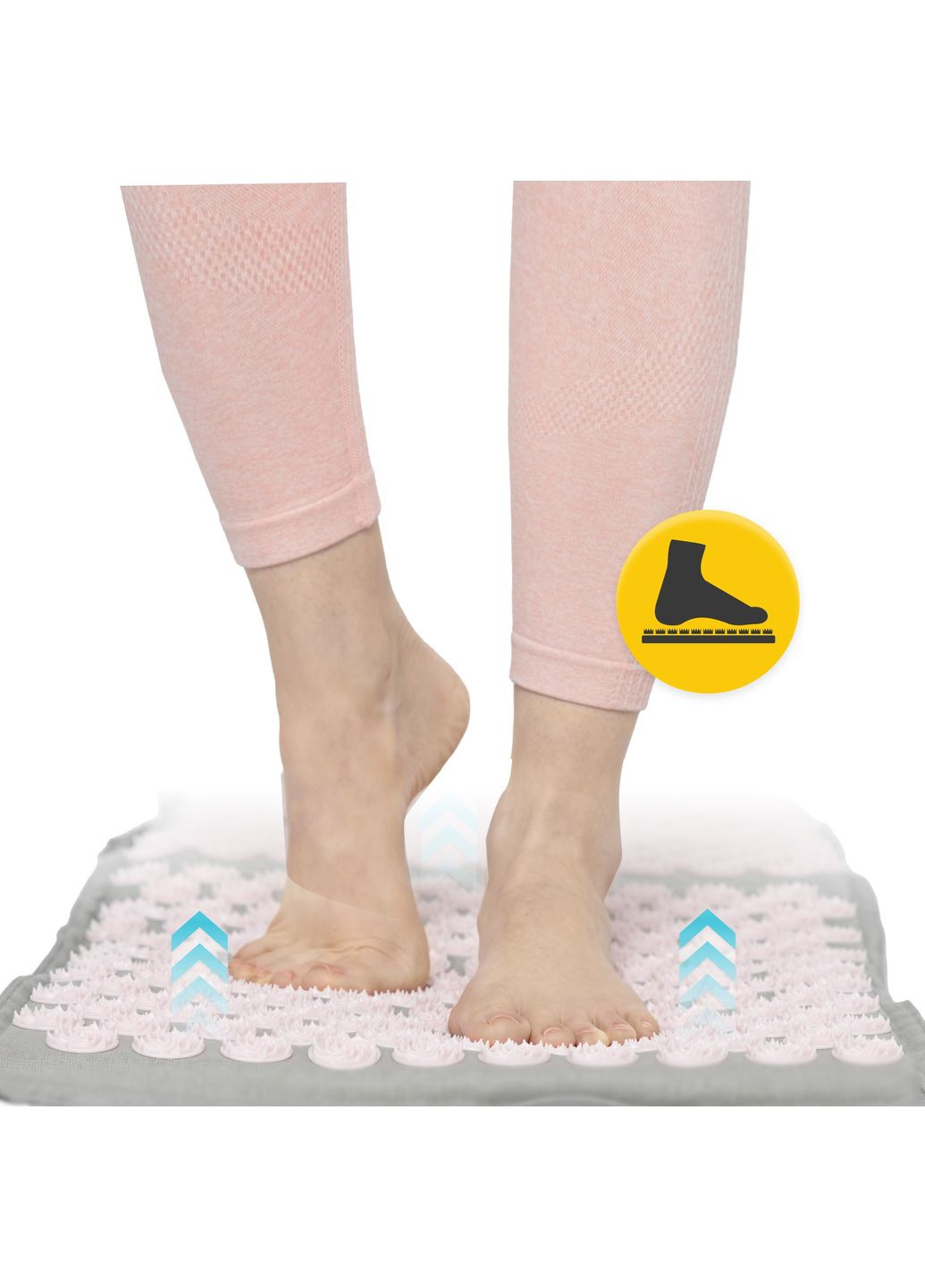 Коврик акупунктурный с подушкой Eco Mat XL Аппликатор Кузнецова Grey/Pink () 4FIZJO P-5907739313607 (275653939)