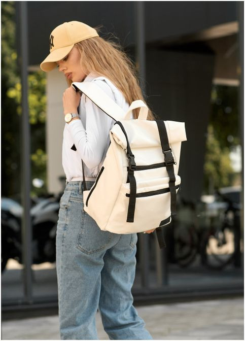 Рюкзак ролл унисекс RollTop LTT белый Sambag (302519328)