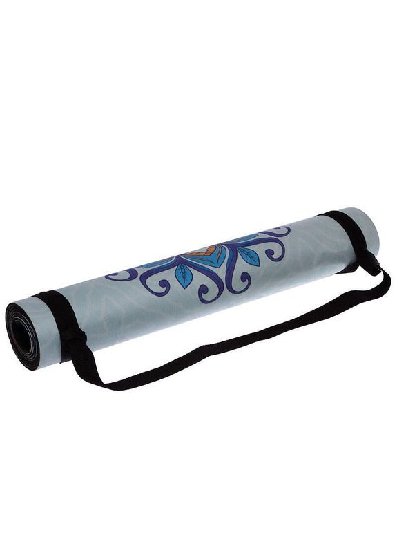 Килимок для йоги замшевий каучуковий Блакитний-рожевий FI-5662-58 Record (334304435)