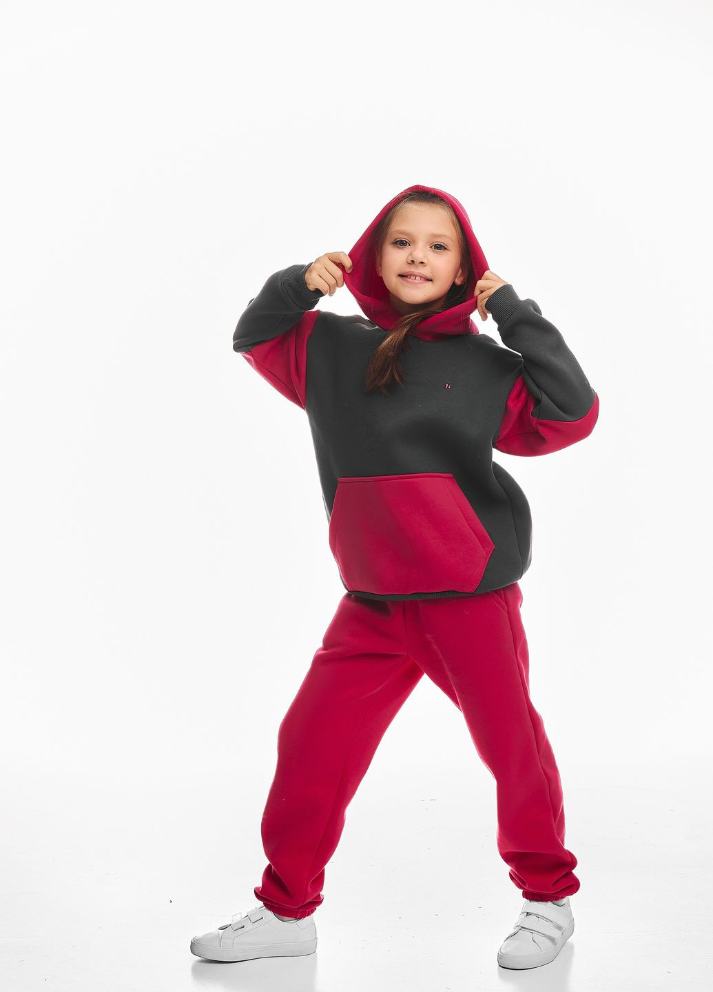 Детский спортивный утепленный костюм на флисе для девочки Kindamor Active Heat 2024-2025 (302663628)