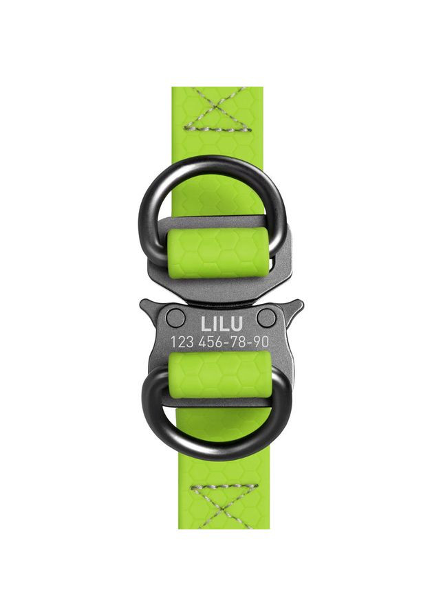 Шлея для собак водостойкая WAUDOG Waterproof, с QR паспортом, металлическая пряжка-фастекс,, Ш 15 мм, Дл 30-39 см салатовый No Brand (363200365)