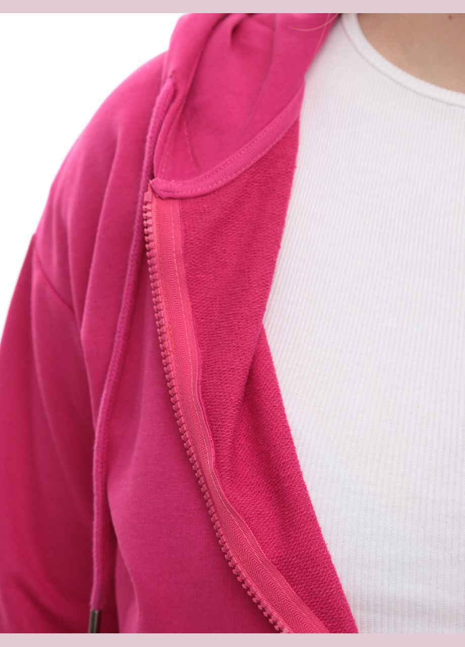 Толстовка жіноча рожева на блискавці Cracpot Приталена (302879192)