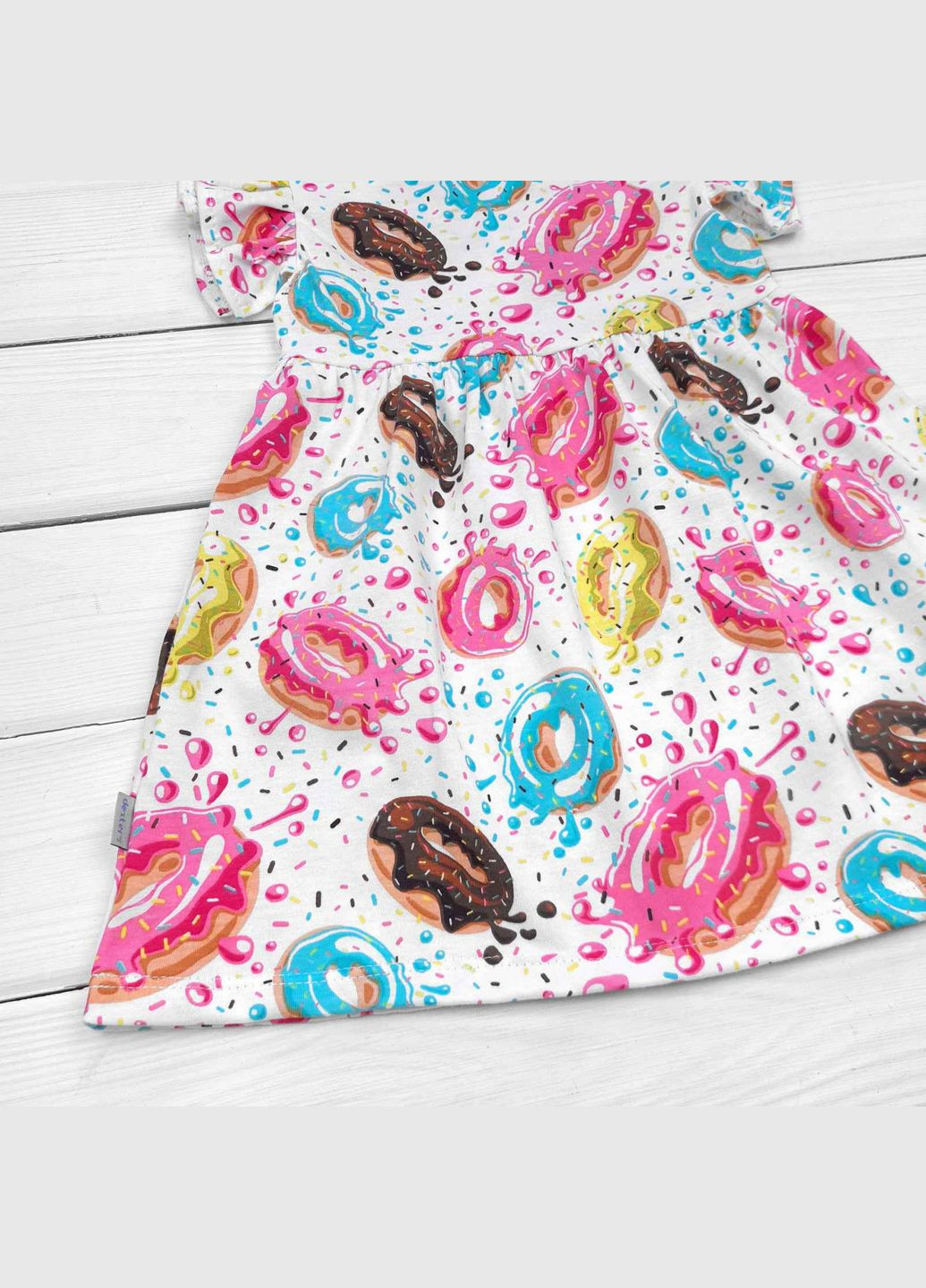 Комбинированное детское платье dexter`s с ярким рисунком sweetie белый;розовый dexter's (290416701)