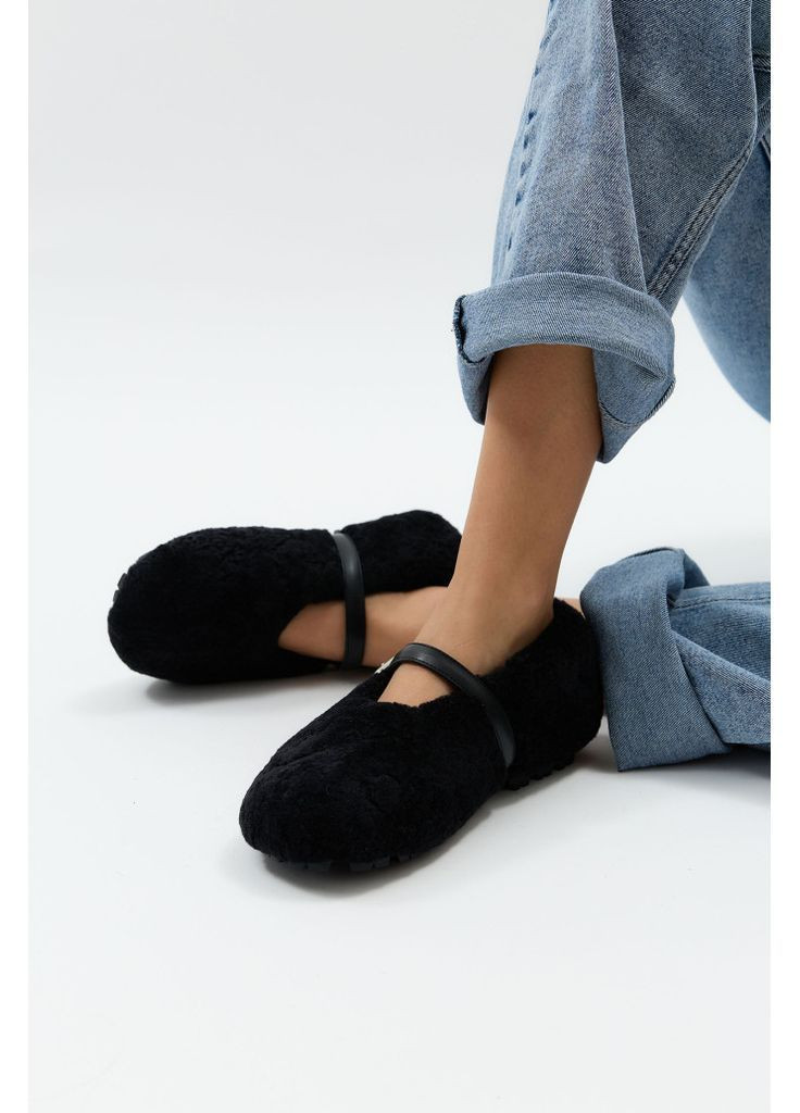 Женские балетки 204761 Lonza | чёрные (369717909)