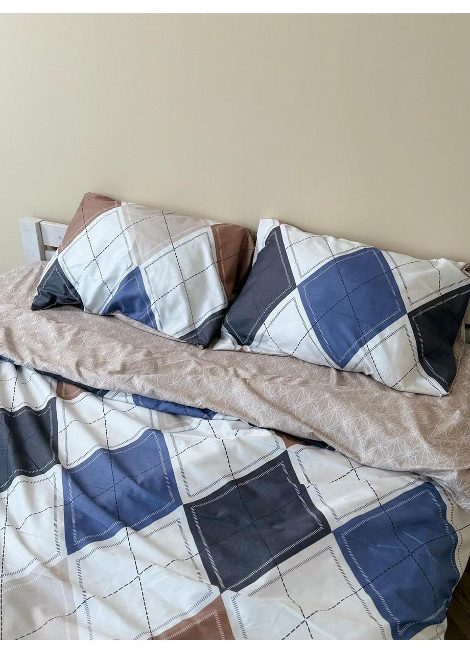 Постільна білизна Мозаїка, сатин Евро розмір, наволочки 70/70 No Brand (364220806)