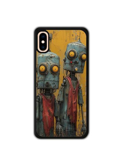 Чехол для Apple Iphone X Роботы Черный No Brand (302084290)