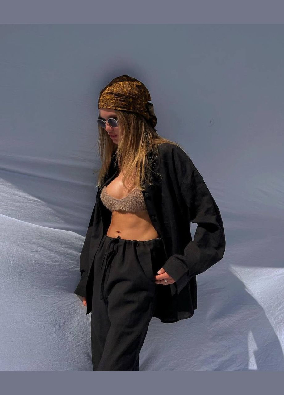 Женский черный костюм двойка No Brand (333830302)