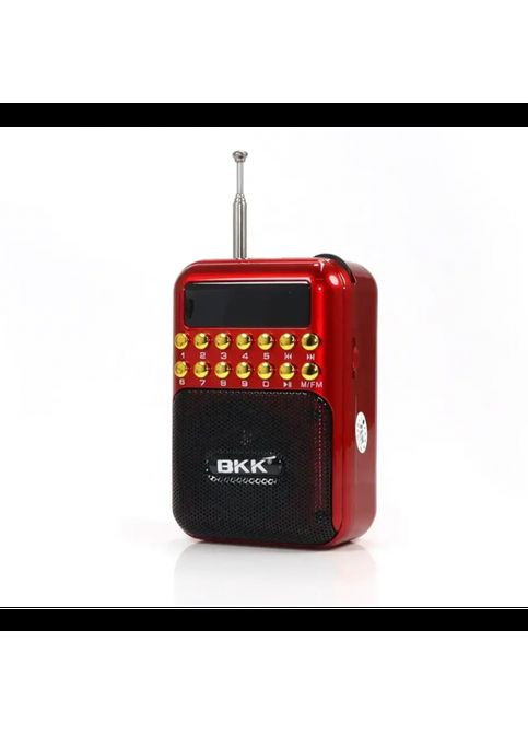 Радіоприймач з FM USB MicroSD BKK B872 радіо на акумуляторі Червоний No Brand (323486486)