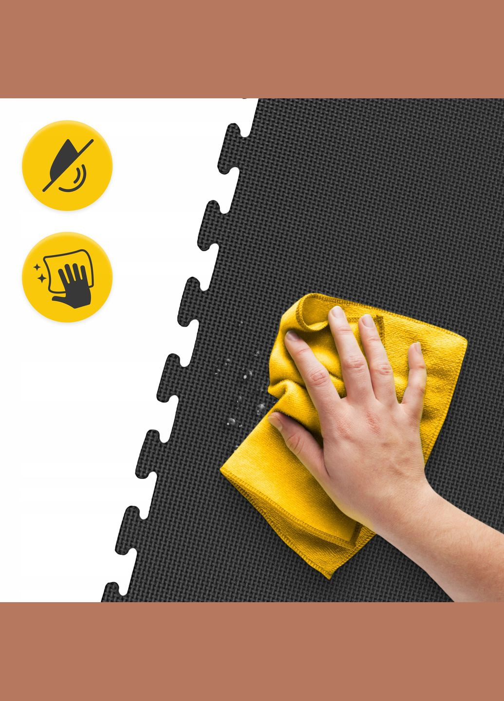 Мат-пазл (ласточкин хвост) Mat Puzzle EVA 100 x 100 x 2 cм Black/Red (P-5907739310637) 4FIZJO (333652156)