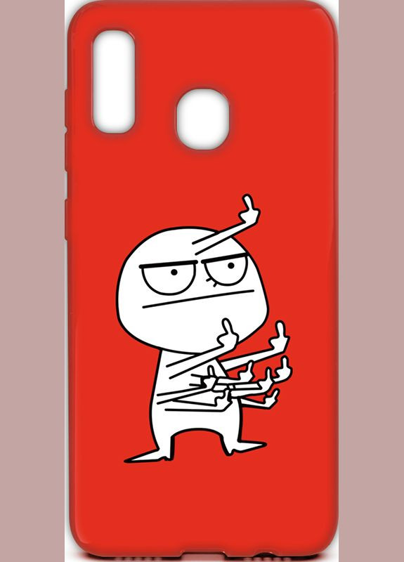 Чехол-накладка Cartoon Soft Silicone TPU Case Samsung Galaxy A20/A30 FK 9 Red Toto (301783795)