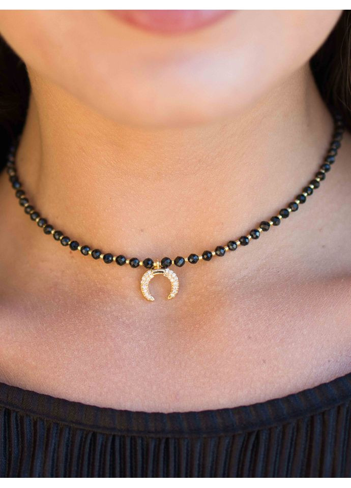 Чорне кольє лунниця 5541 LeBijou (368559365)