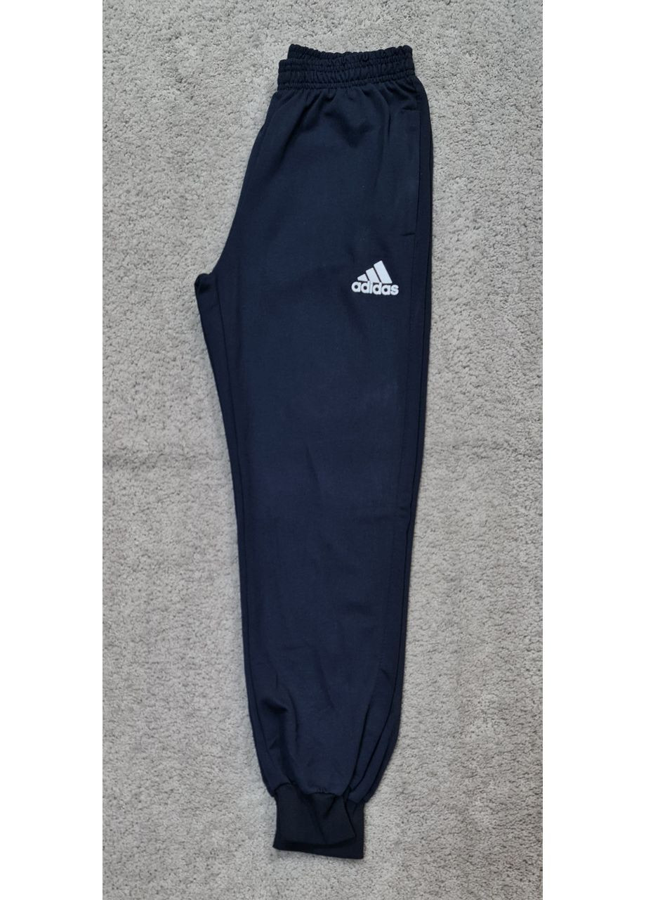 Спортивні чоловічі штани з трикотажними манжетами темно-сині BP (360964203)