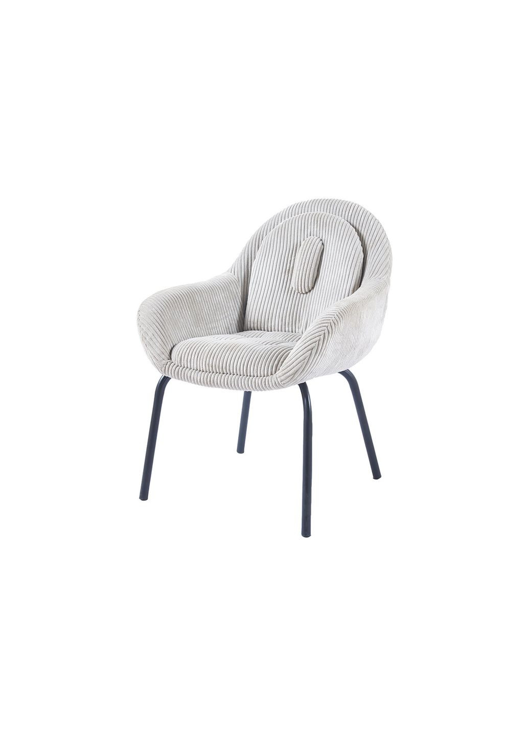 Стілець BELLA чорний каркас/світло-сірий тканина Intarsio (372178488)