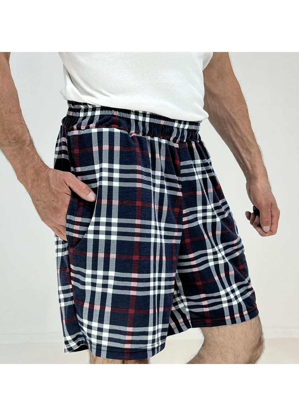 Шорти чоловічі кулір клітинка Pars 60 Сині (31334293-4) Triko (337342722)