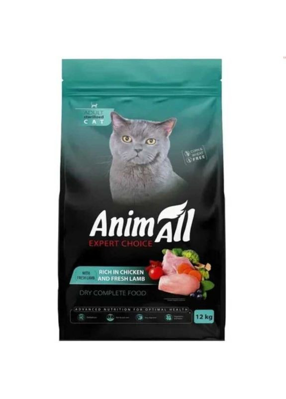 Expert Choice - Сухий корм з куркою та свіжою ягнятиною для стерилізованих котів - 12 кг AnimAll (336182907)