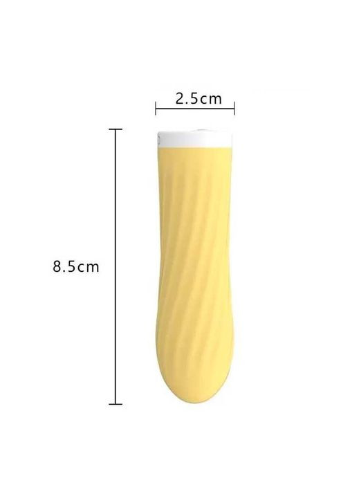 Минивибратор «Rechargeable Silicone Touch» 10 режимов вибрации желтый - (372660111)