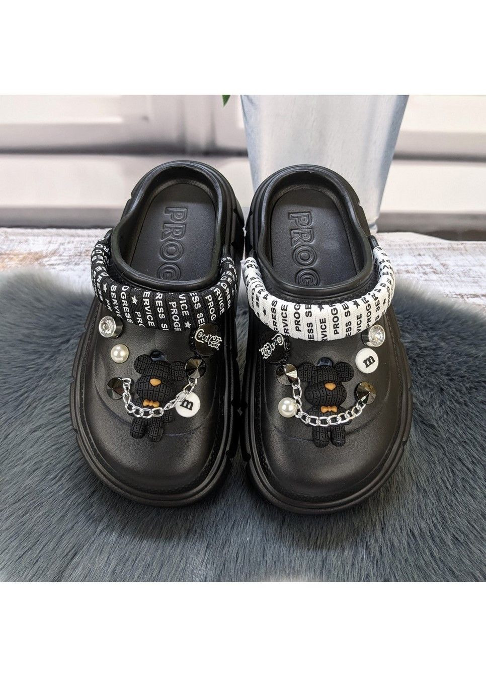 Крокси жіночі на платформі Progress (317211429)