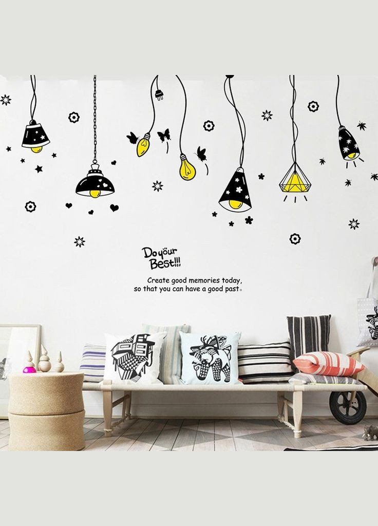 Наклейка інтер'єрна на стіну Лампи 85х175 см (XL8198) Green Life (322301221)