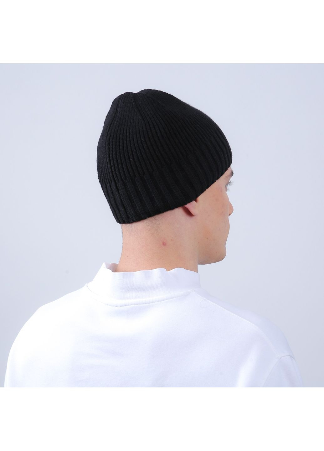 Шапка по голові чоловіча віскоза чорна РОС 902-190 LuckyLOOK 902-190М (362623920)