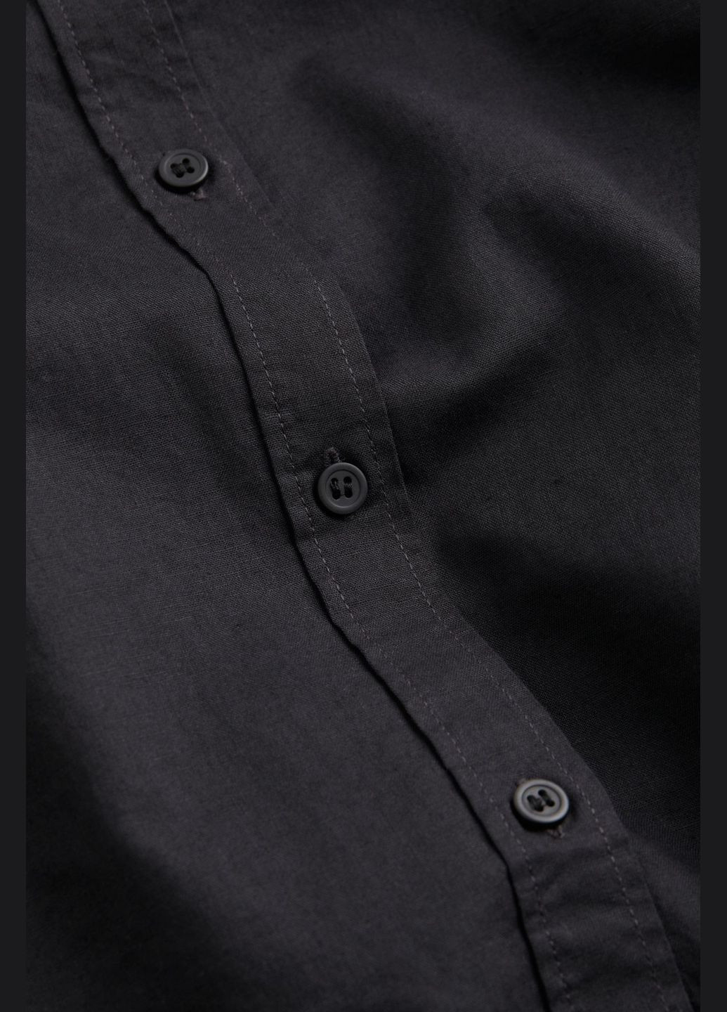 Черная повседневный рубашка однотонная H&M