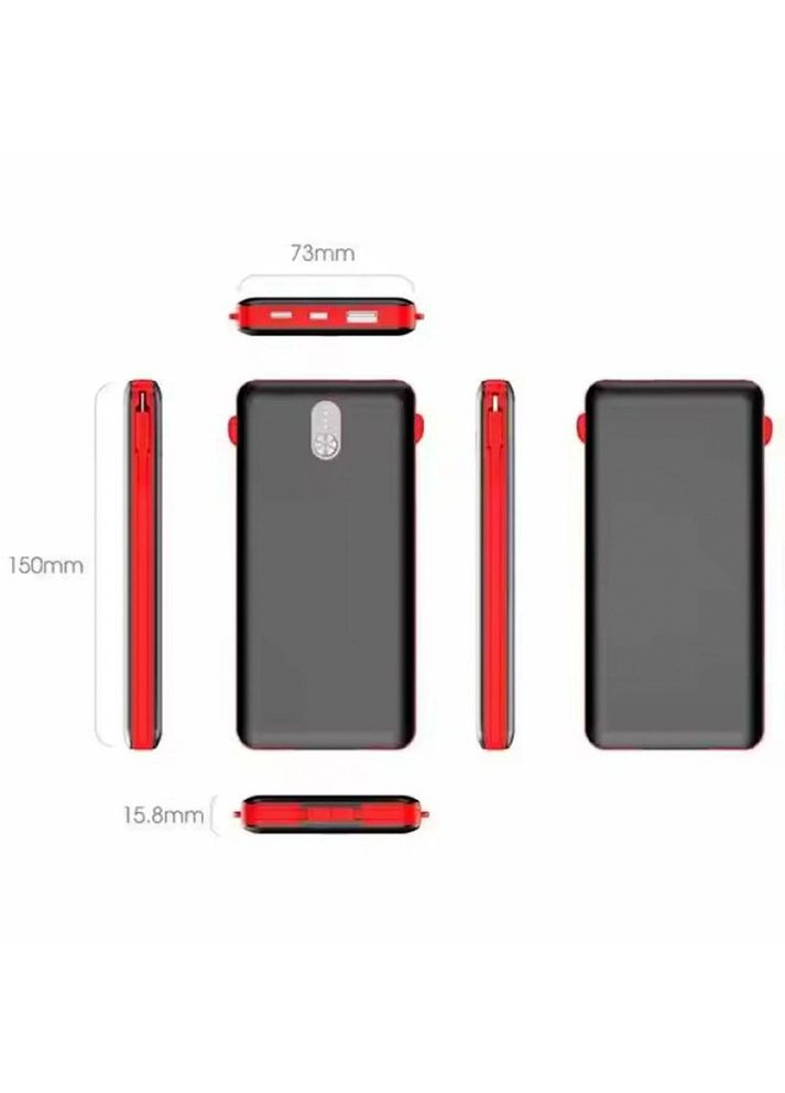 Повербанк 20000 мА·год + 3 перехідники, PV-53 / Зовнішній акумулятор/Повербанк для смартфона Inkax (370256890)