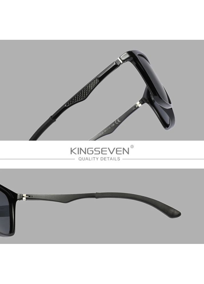 Чоловічі поляризаційні сонцезахисні окуляри 7539 Black Gray KINGSEVEN (364273487)