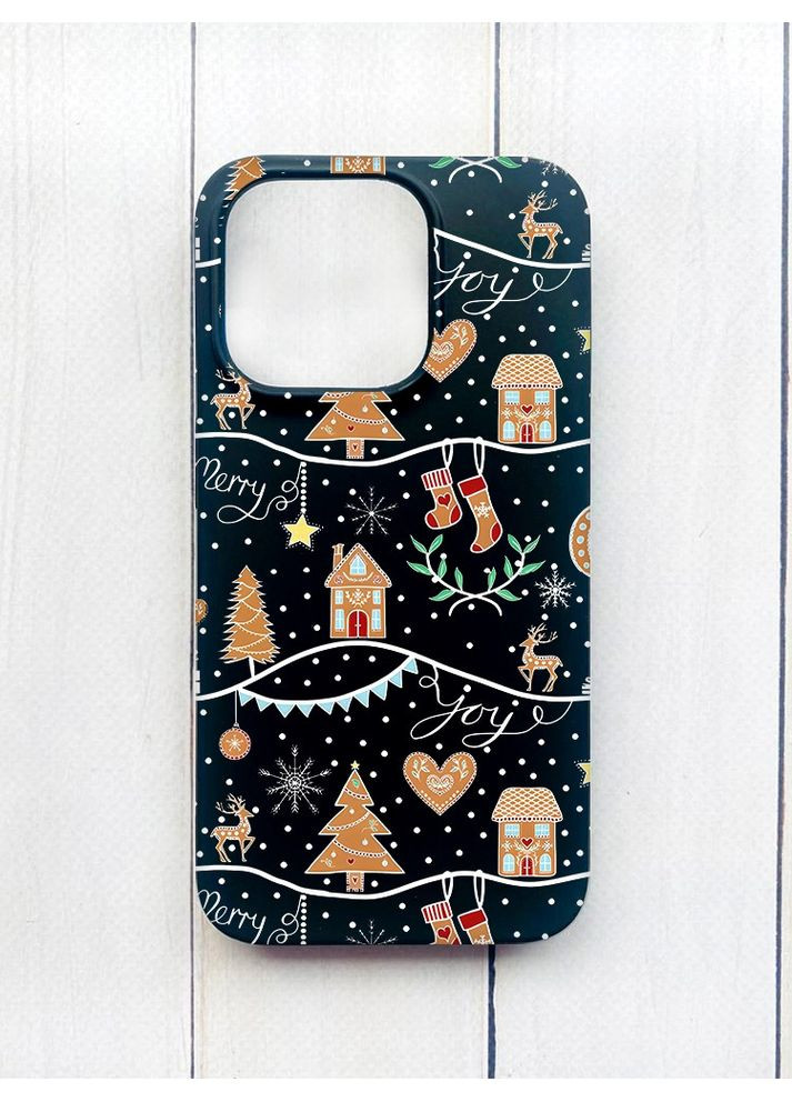 Матовый чехол на iPhone 15 Plus Фон Рождество (принт 201) Creative (362966705)