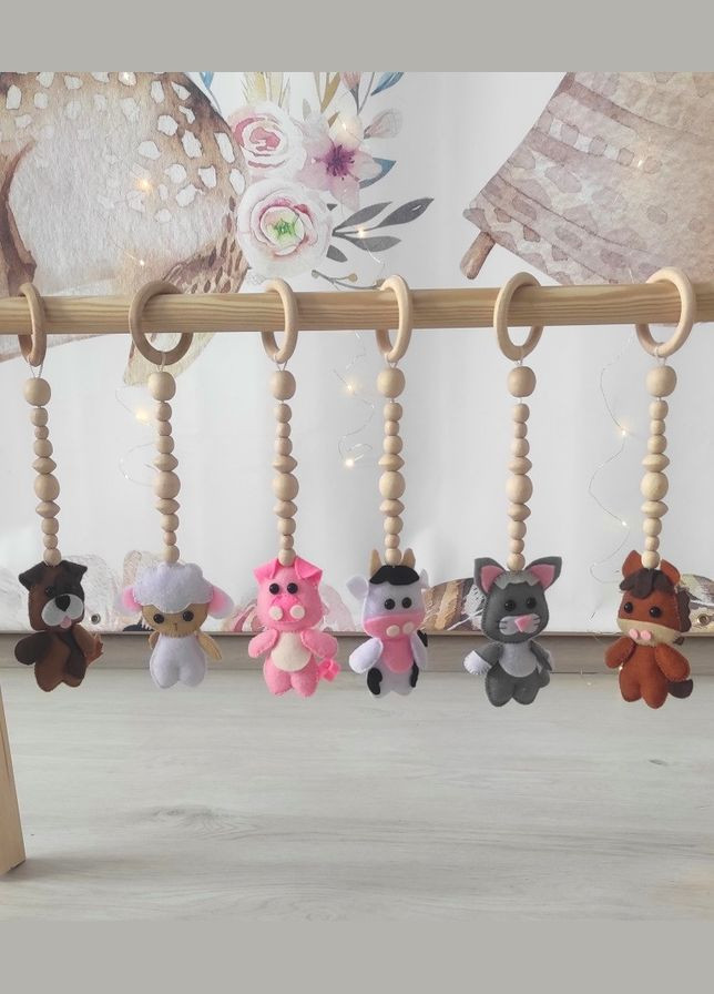 Мобиль детский, напольный, Беби Джим + комплект подвесок Веселая ферма No Brand (316256979)