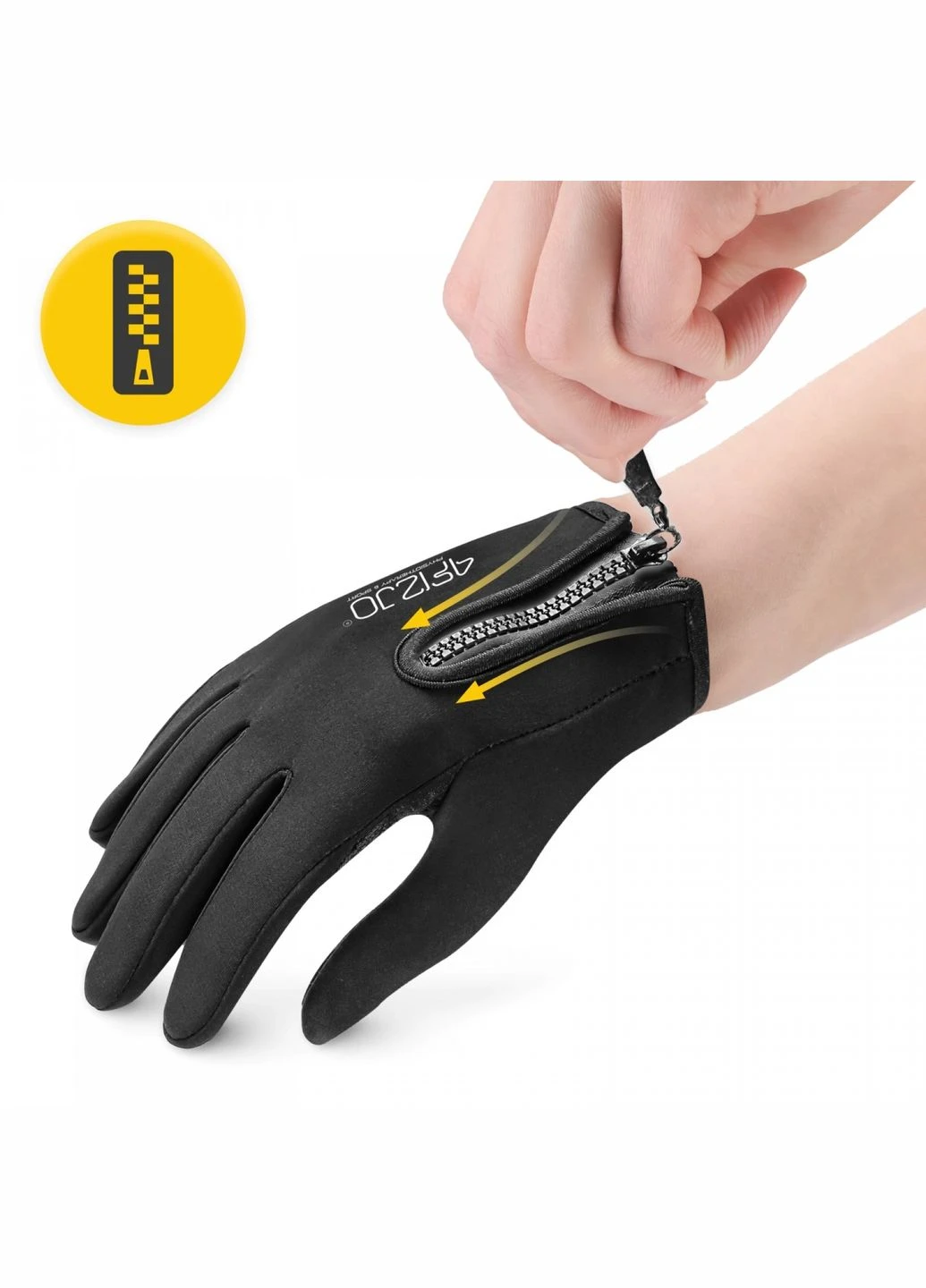 Рукавички для бігу Size Black () 4FIZJO P-5907739318138 (346529212)