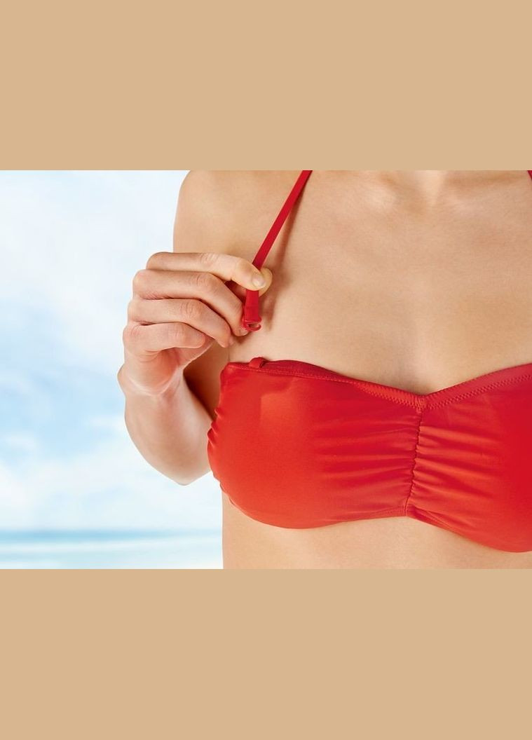 Красный купальник раздельный на подкладке для женщины creora® 313340-349210 бикини Esmara С открытой спиной, С открытыми плечами