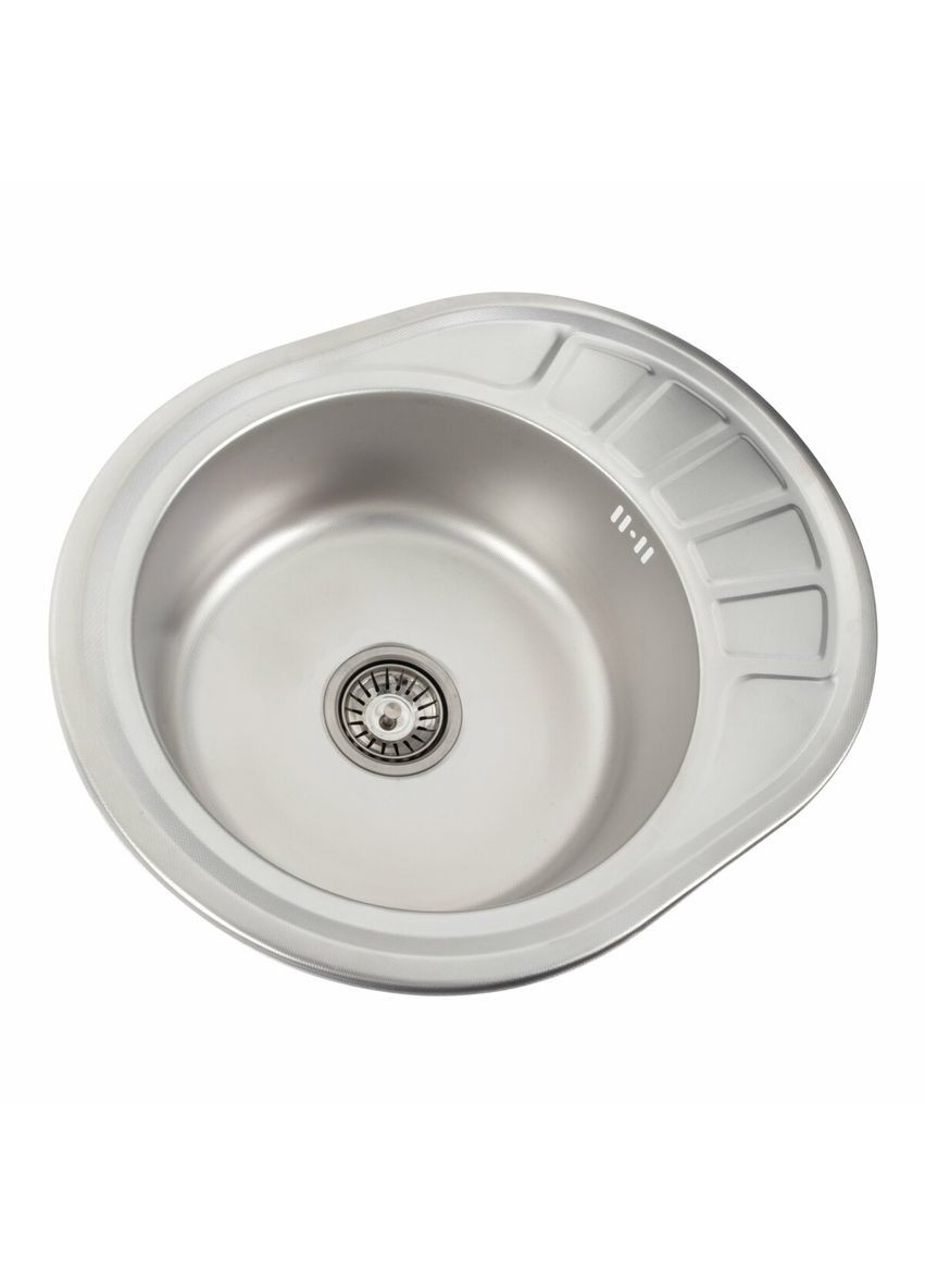 Кухонная мойка из нержавеющей стали ДЕКОР 5745 (0,8/180 мм) Platinum (336934596)