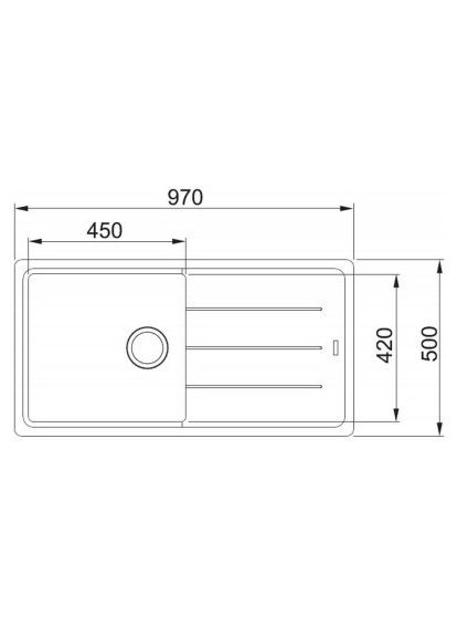Кухонная мойка BASIS BFG 611-97 (114.0363.933) оникс FRANKE (332962684)