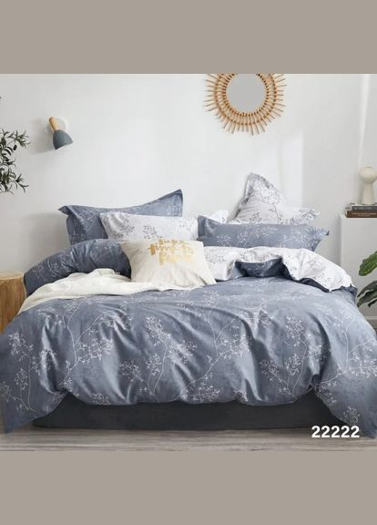 Комплект постільної білизни євро ранфорс 22222 100% бавовна Viluta (285719628)