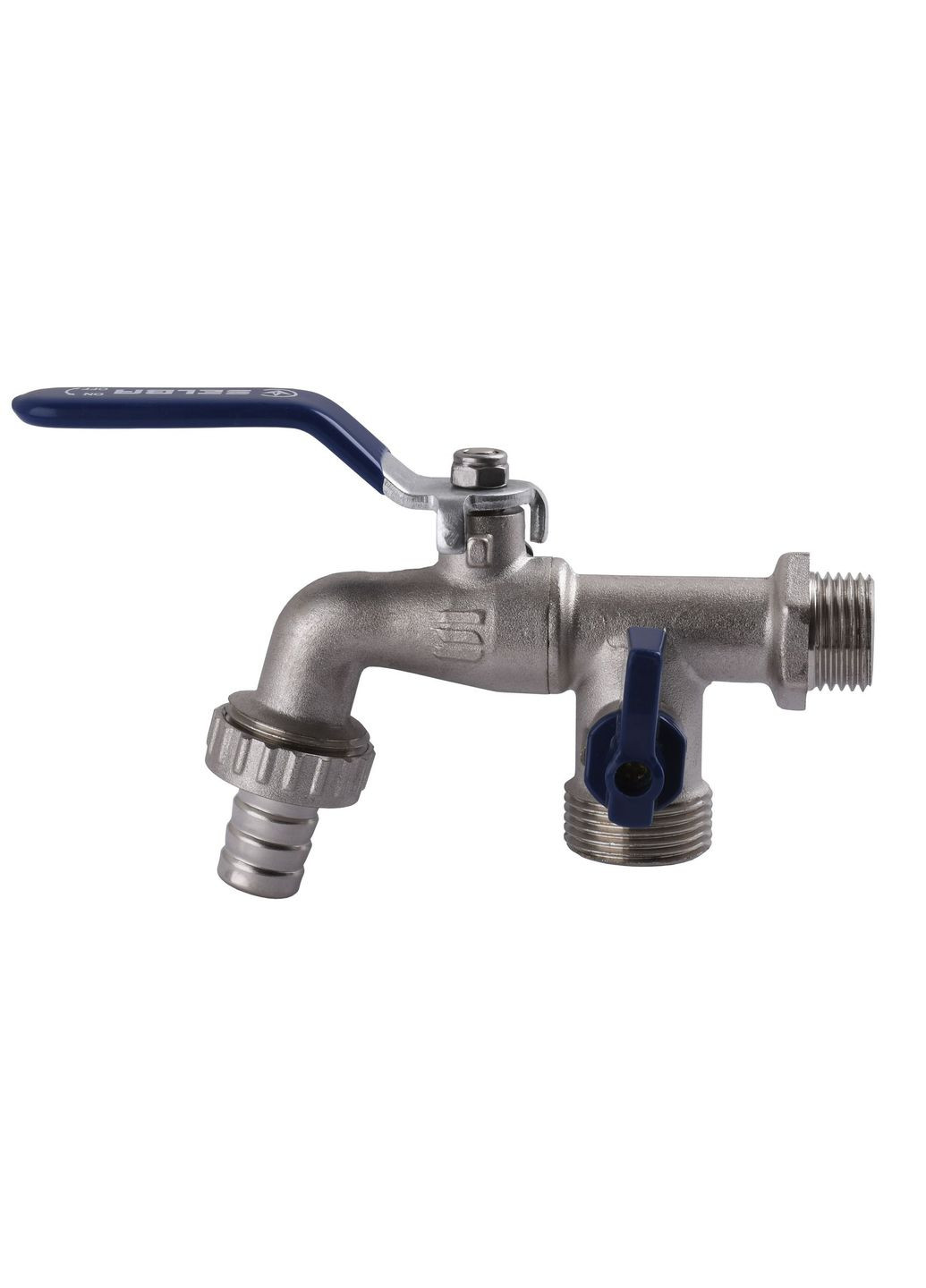 Кран шаровой для полива двойной 1/2″x3/4″x1/2″ SL4086 SELBA (336384992)