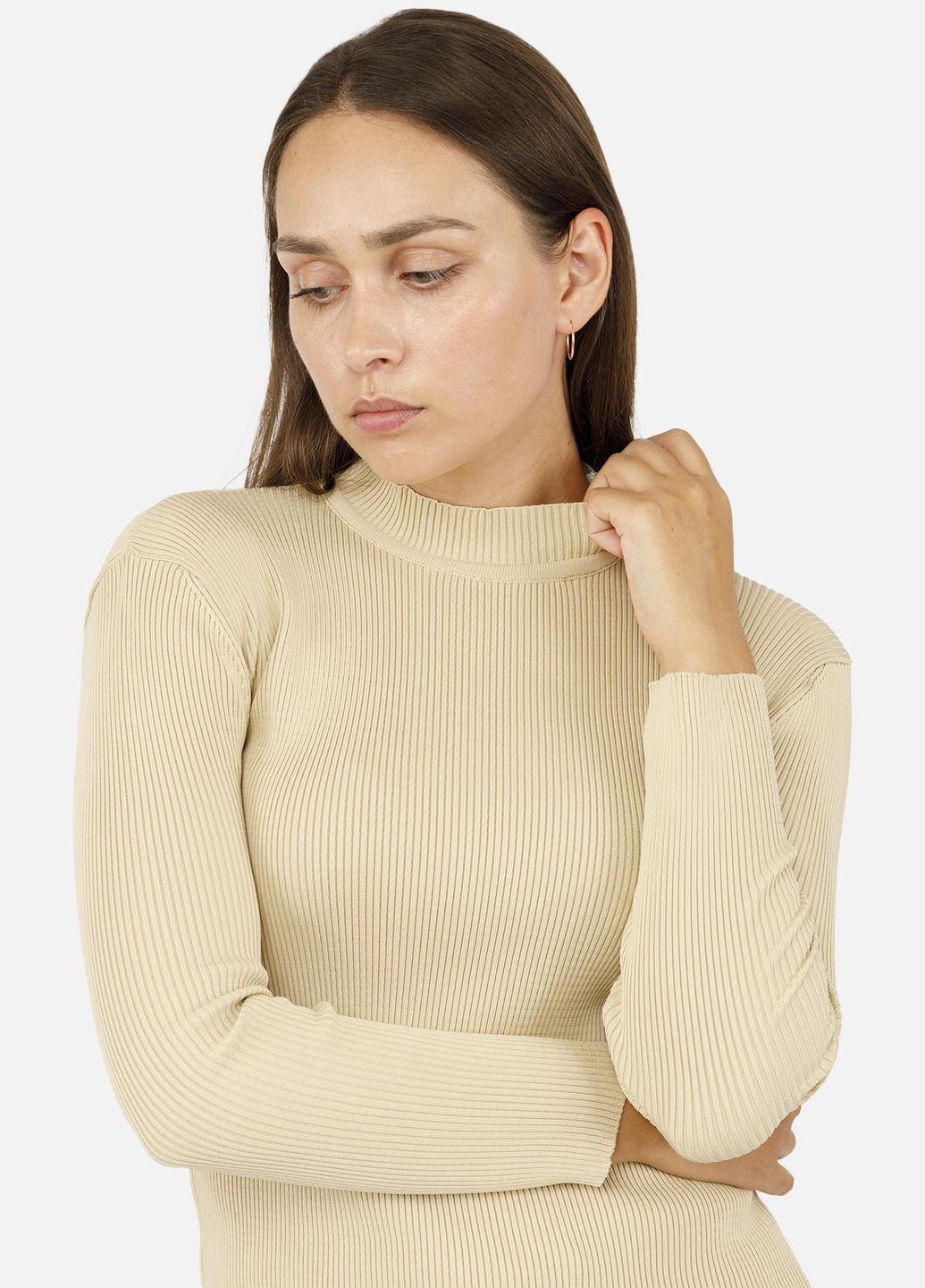 Жіночий гольф з довгим рукавом колір бежевий CB-00255839 Yuki (314910134)