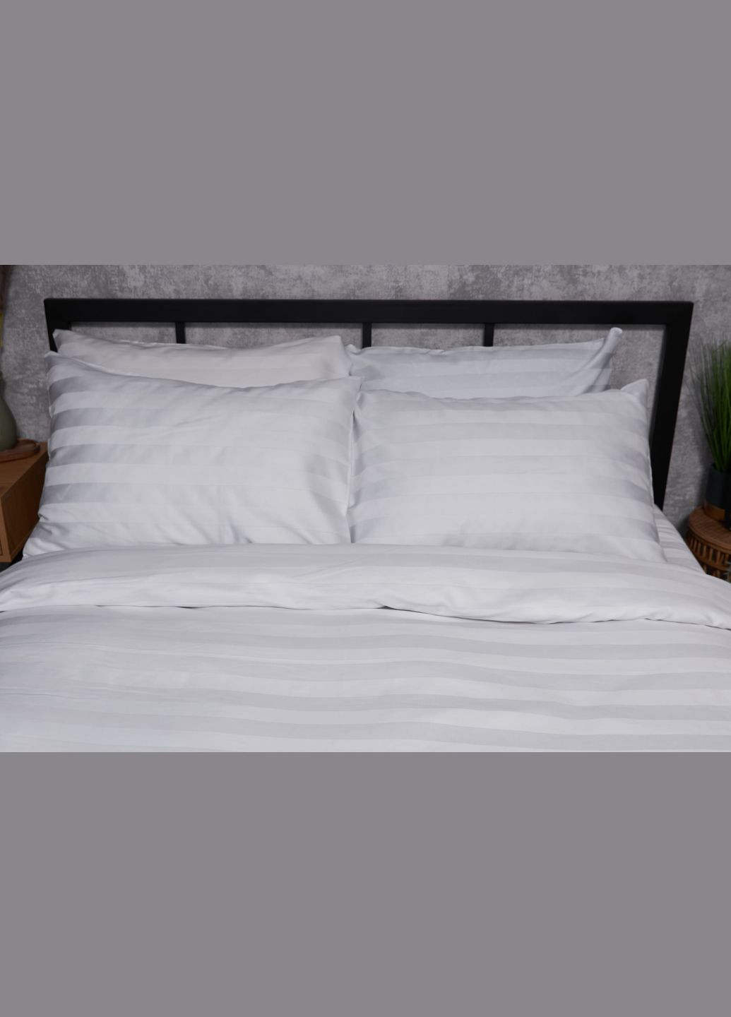 Комплект постельного белья Satin Premium двуспальный 175х210 наволочки 4х50х70 (MS-820002936) Moon&Star royal white (288043240)