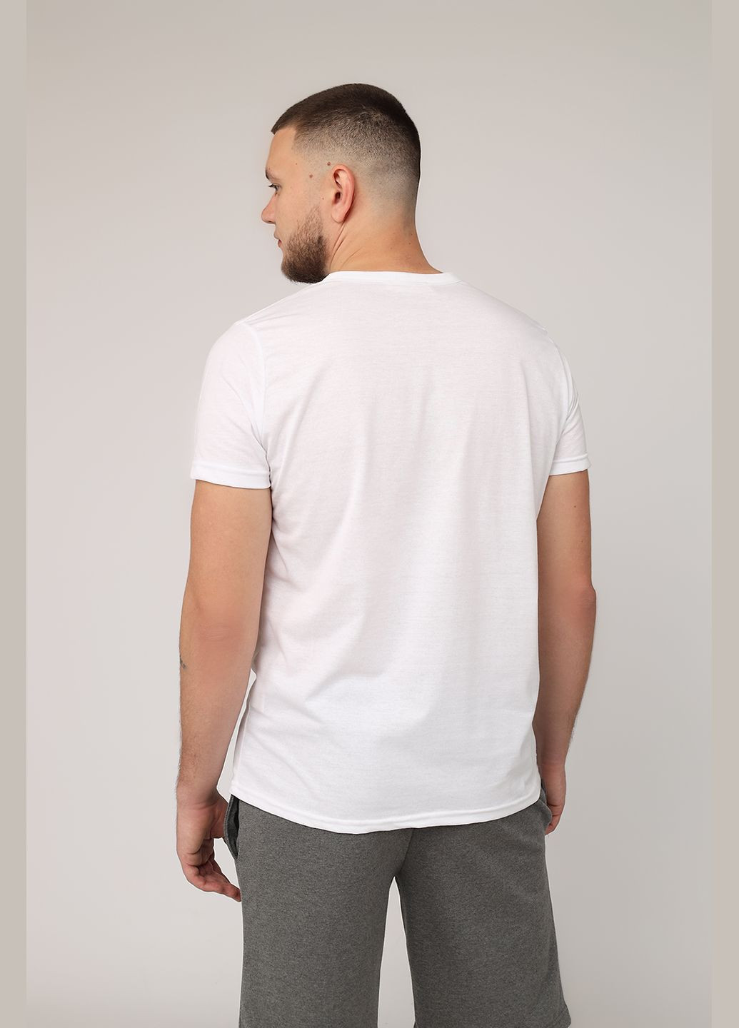 Белая футболка с коротким рукавом мужская цвет белый cb-00273175 Yuki