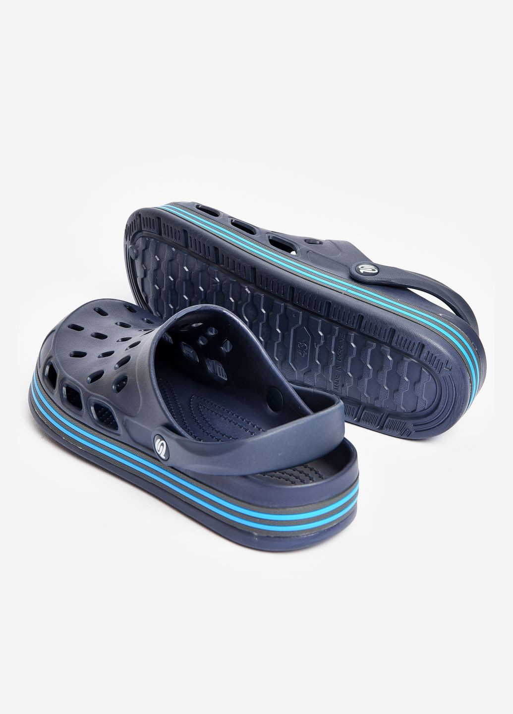 Кроксы мужские темно-синего цвета Let's Shop (327795970)