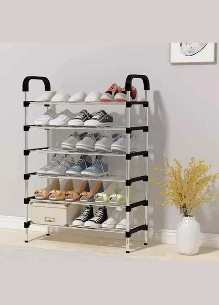 Устойчивая обувная стойка Shoe Rack 6 полок 56х28х113см, Обувный стелаж, Шкаф стеллаж MC-334 для обуви No Brand (366238950)