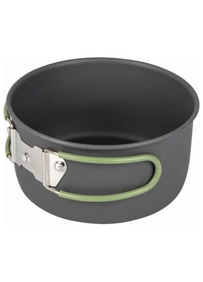 Набір туристичного посуду (2200241) Bo-Camp Explorer 4 Pieces 21 Hard Anodized Grey/Green (370014999)